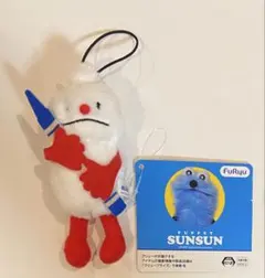 パペットスンスン クレヨン　ぬいぐるみ　マスコット　ノンノン　青クレヨン