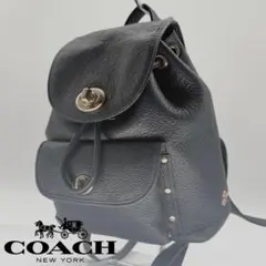 COACH オールドコーチ シボ革 リュックサック 黒 イタリア製 4911 COACH オールドコーチ シボ革 リュックサック 黒 イタリア製 4911