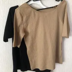 GU トップス リブドロップショルダー 2枚セット