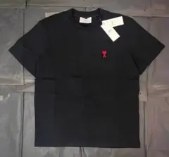 AMI PARIS　アミパリス　ブラック　Tシャツ　レッドロゴ