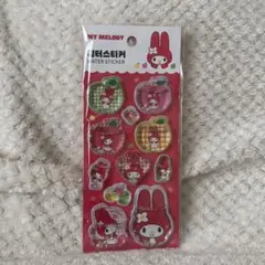 韓国限定 Sanrio マイメロディ 50周年 レトロ ウォーターシール レッド