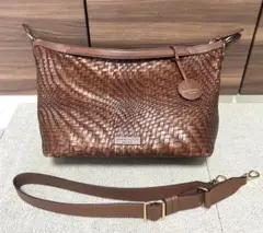 底鋲付・A4可⭕️コールハーン 編み込み イントレ 2wayバッグ（保管袋付）