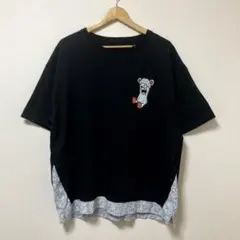 グラニフ　コントロールベア　Tシャツ　夏　プラック　異素材　ペイズリー　可愛いのサムネイル