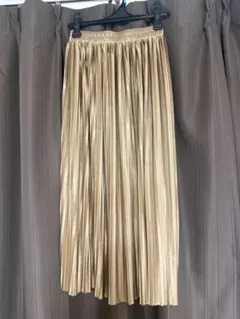 spray プリーツスカート　ベージュ　ロング