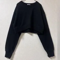 GU ブラック クロップド スウェット 長袖　トレーナー　トップスのサムネイル