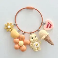 じゃらじゃらキーホルダー キーリング ケアベア風