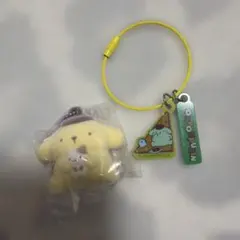 サンリオ　ふわわフロッキー　じゃらじゃらキーホルダー　ポムポムプリン 2種セット