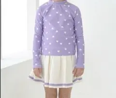 新品　リセマイン　水着　女の子　120cm 水玉　パープル　プティマイン