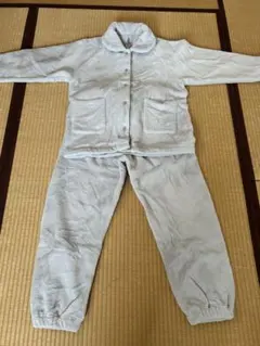 無印　ブルー　もこもこパジャマ　上下セット
