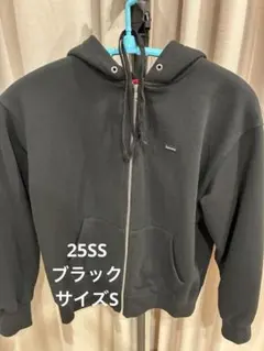 シュプリーム スモールボックスロゴジップアップフーディ　25SS ブラックM