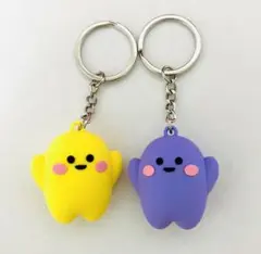 関西万博　ドイツ館　サーキュラー　キーホルダー　イエロー　パープル　2個セット