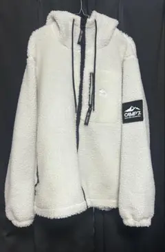 CAMP7 キャンプ7 ボアジャケット フリースジャケット フード ホワイト