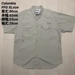 05年製 コロンビア PFG フィッシングシャツ 半袖 カーキ系 メンズXL相当のサムネイル