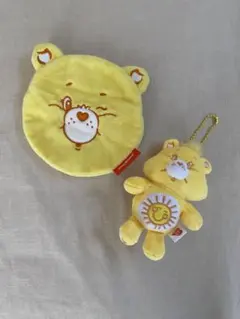 ケアベア イエローぬいぐるみとポーチセット