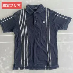 ◇ FRED PERRY ネイビー ストライプ ポロシャツ S