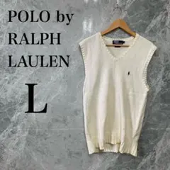 POLO RALPH LAUREN メンズ L ニットベスト Vネック