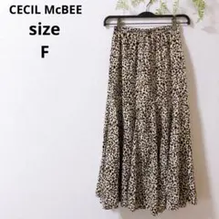 ♡CECIL McBEE♡セシルマクビー レオパード ヒョウ柄 フレアスカートのサムネイル