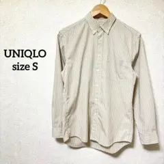 UNIQLO【S】ユニクロ エクストラファインコットン ブロードストライプシャツ