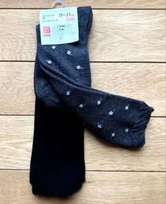 ユニクロ　ハイソックス　19〜21cm 2足組
