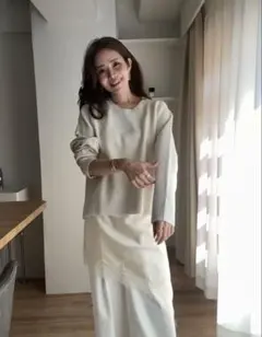 アシンメトリーキャミワンピース　ホワイトUNIQLO GU ZARA