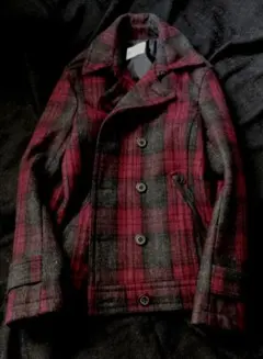 MEN'S BIGI メンズビギ　チェックメルトン　Pコート　サイズ 02 美品