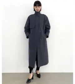 【美品】トレンチコート ネイビー 撥水