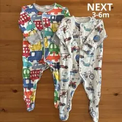 NEXT 足つきロンパース 3-6m 2枚セット　おまとめ