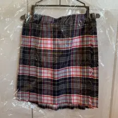 タータンチェック ひざ丈スカート