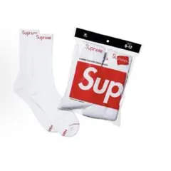 【新品未使用】Supreme Hanes ソックスホワイト1足