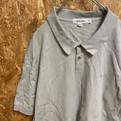 AE9818 90‘US古着 Calvin Klein ポロシャツ グレー