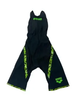 e304☆arena 競泳用スポーツ用水着 ブラック/グリーン