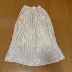 12月14日　日曜日までの限定価格です ホワイト プリーツスカート Fサイズ