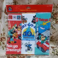 ディズニーランド　40周年　メモリーゴーラウンド　ミニタオル　３枚　新品