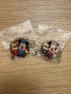 ミッキー ミニー 10周年ピンバッジ 2個セット