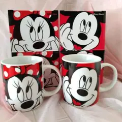ディズニーキャラクターマグカップ2個セット　ミッキー＆ミニー箱付き　ノベルティ
