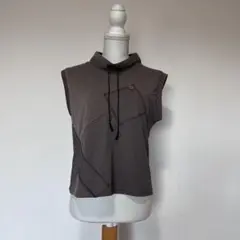 古着 OKLNY ノースリーブ トップス ブラウン系