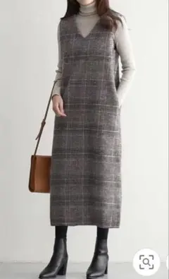 【新品未使用】チェック柄ジャンパースカート