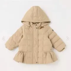 着用少　プティマイン フリルロングダウン　ベージュ