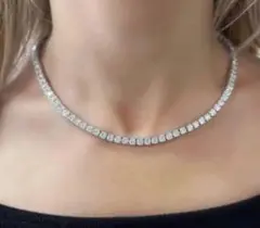 CZダイヤ ネックレス テニスチェーン シルバー アクセサリー4mm 50cm