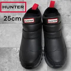 新品 HUNTER ハンター 防水防寒ショートブーツ 黒 25cm