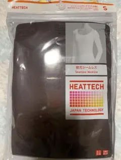 【ユニクロ】ヒートテックＵネック（八分袖）ダークブラウン　S 新品