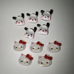 サンリオ　キティちゃんポチャッコ　3Dネイルパーツ 10個セットのサムネイル