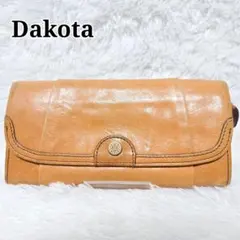 Dakota 本革 長財布 L字ファスナー オレンジ系 レザー