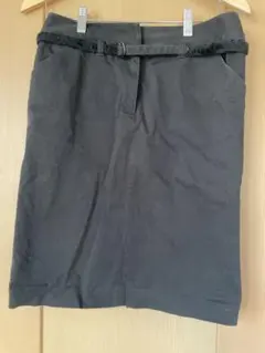 ofuon 黒 タイトスカート ベルト付き