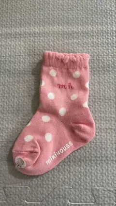 mikiHOUSE ピンク 水玉 ベビー靴下　11〜13cm
