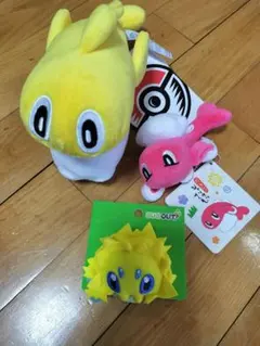 カビゴンシールとジッパーとシャリタツぬいぐるみ　ポケモンセンター