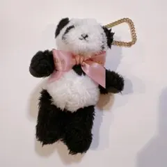 メゾンドフルール　パンダチャーム　バッグチャーム　ぬいぐるみマスコット　白　黒のサムネイル