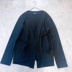 現行BARNEYS NEWYORK ウールカーディガン M ブラック　黒のサムネイル