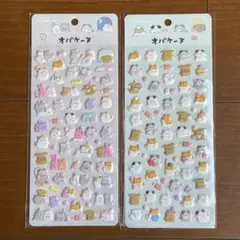 【未使用】オバケーヌ　アニマル族　イヌ族　ネコ族　シール　ステッカー　２枚セット