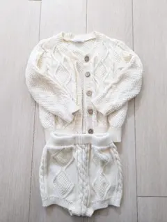 韓国子供服*73～80sizeのお子様*ケーブル編みセットアップ